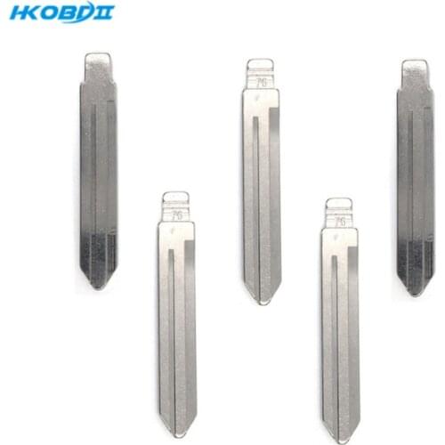 HKOBDII #76 for Geely Metal Blank Uncut Flip KD Remote Key Blade