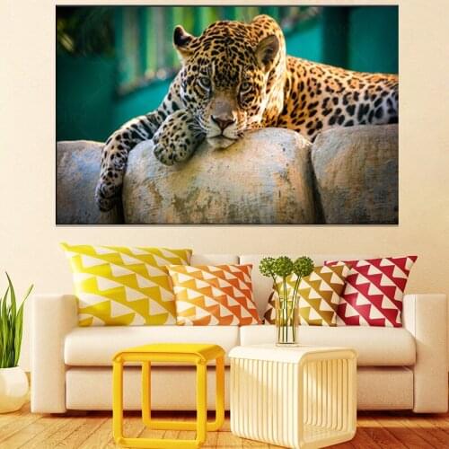 Canvas Painting Leopard Posters And Prints Animal Poster Pictures Cuadros Wall Art For Living Room Decoration