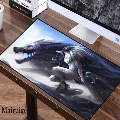 Mairuige Hand Drawn League of Legends Characters Pattern Office Gaming Computer Rubber Non-slip Anime Mouse Pad XXL Desk Mat