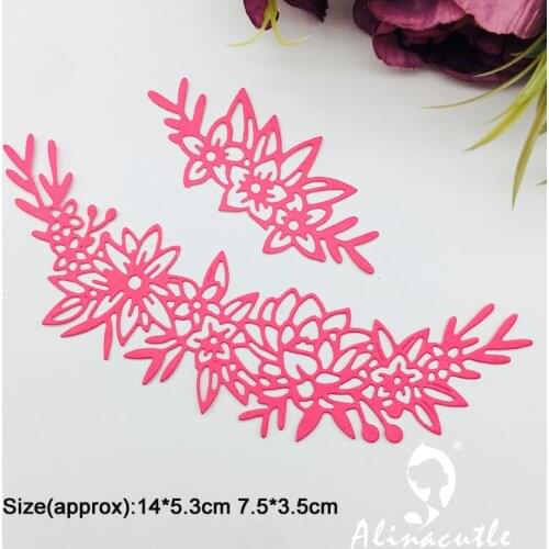 Metal Cutting die Die Cut 2pc Flower Leaves DIY Scrapbooking Paper Craft Handmade Card Album Punch Art Cutter Alinacutle Die