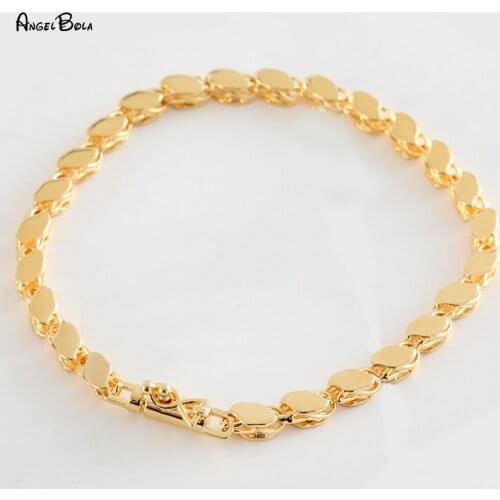 Muslim Gold Rhombus Neutral Fashion Simple Bracelet Middle East Islamic Vacuum Plating 18K Gold Non-fading Luxury Jewelry