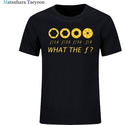 Photographer - What The F - Stop Men T-shirt 100% Cotton Casual Mens T Shirts Brand Clothing Tops Tees Funny Clothing