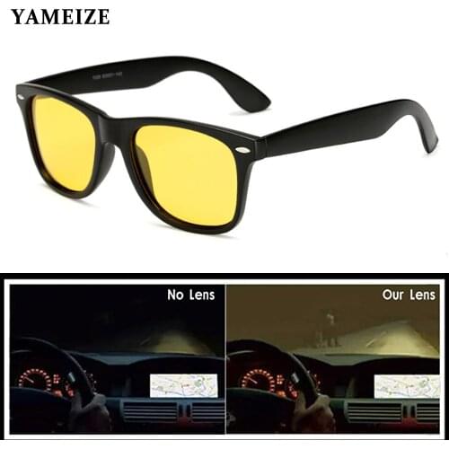 YAMEIZE Polarized Night Vision Glasses Men Yellow Lens Sun Glasses Anti Glare Fishing Driving Sunglasses For Men Gafas De Sol