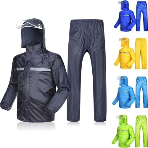 Men Cycling Raincoat Clothing MTB Cycling Jackets Windbreaker Bicycle Sports Clothing Reflective Rain Resistence Bike Coat Set
