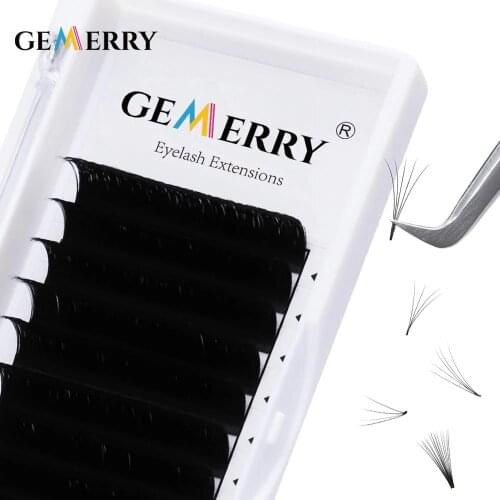 Fan Eyelashes Extension Easy Fanning Matte Black Blooming Fast Automatic Flowering 3D Volume Lashes