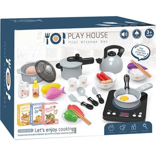 NEW Puzzle Simulation Induction Cooker Home Appliance Series Childrens Play House Electric Kitchen Toy Set Light and Music Gift
