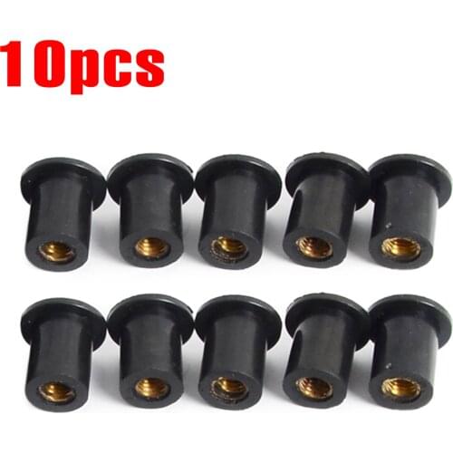 For Honda M5 Fairing Rubber Well Nut Brass Windscreen 10PCS CBR 600 900 954 929 M5 Rubber Expansion Well Fairing Brass Nuts