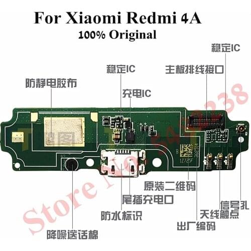 Original USB Charging port Dock Flex Cable For Xiaomi Redmi 4A Charger Plug Connector Board Replacement parts