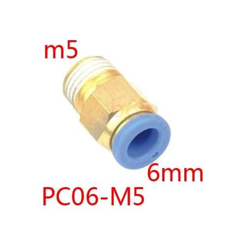 PC06-M5 Pneumatic air straight fitting 6mm thread m5 One touch hose connector,10pcs/lot