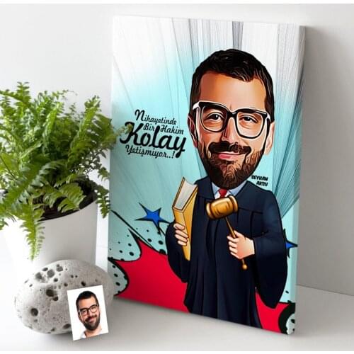 Personalized Mr Restraint Cartoon Canvas Table (30x50 cm.) 1 gift Home Decoration Special Design Home Office Business Place Quality