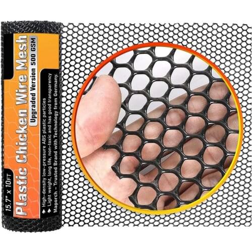 Plastic Chicken Wire Fence Wire Mesh Barrier Hexagonal Poultry Netting For Garden Pet Protective Fencing Barrier Net