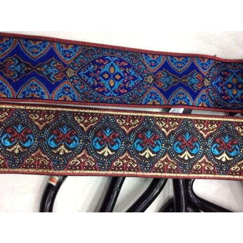 Exotic Arabian lamp embroidery webbing 2''(5cmx8yards )Polyester Woven Jacquard Ribbon DIY costume Belt curtain bag accessories