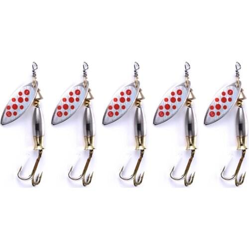 10pcs 7.8cm 8g Fishing Lure Spinner Bait Spoon Lures Metal Fishing Lure Hard Bait With Treble Hooks Spinnerbait Tackle