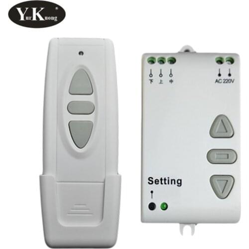 AC 220V motor remote switch controller Projection screen Motor Wireless Switch 433 UP Down Stop Forwards Reverse Stop Learning C