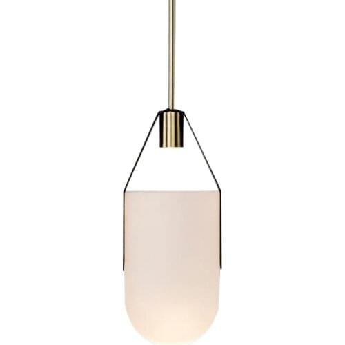 Modern Pendant Light Single Head Glass Bar Coffee Shop Bedside Bedroom Light Fixtures Home Decor Hanging Lamp