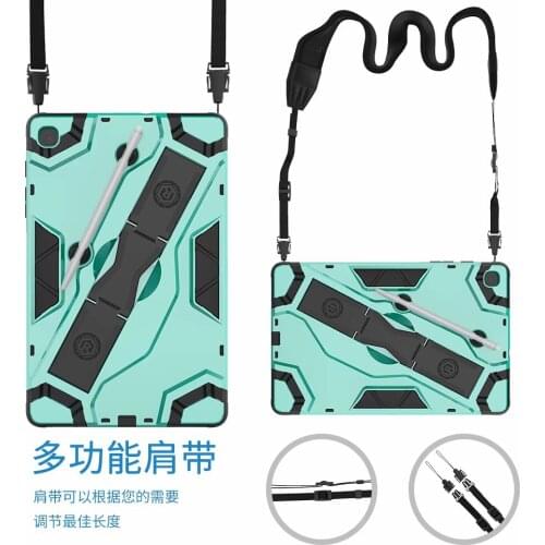 Shockproof Armor TPU+PC Portable Hand strap Case For Samsung Galaxy Tab s6 lite 10.4" P610 P615 Tablet Shell TPU + PC Heavy Duty