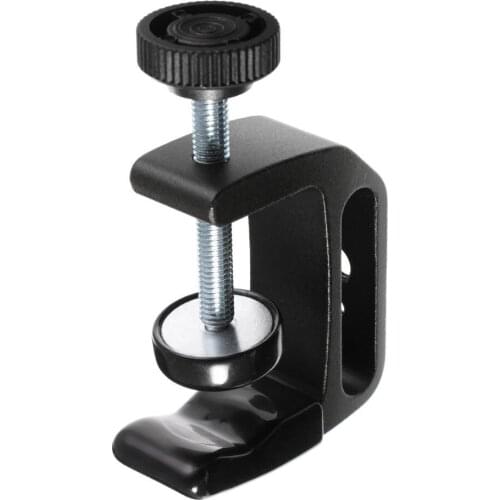 Universal Heavy Duty Aluminum C-Clamp Clamps Desktop Mount Holder Stand with 1/4" 3/8" Thread Holes Screw Adapter for LCD Monito