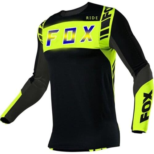 RIDE FOX cycling mens T-shirt MTB cycling t-shirt mens long sleeve dry shirt motocross cycling jersey mountain bike jersey