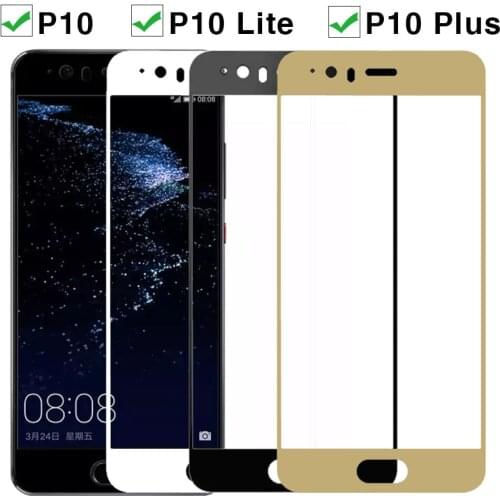 Tempered Glass For Huawei P 10 Lite Plus Screen Protector Film On Huaweel P10plus P10 Light Full Cover Safety HD Film On P10lite