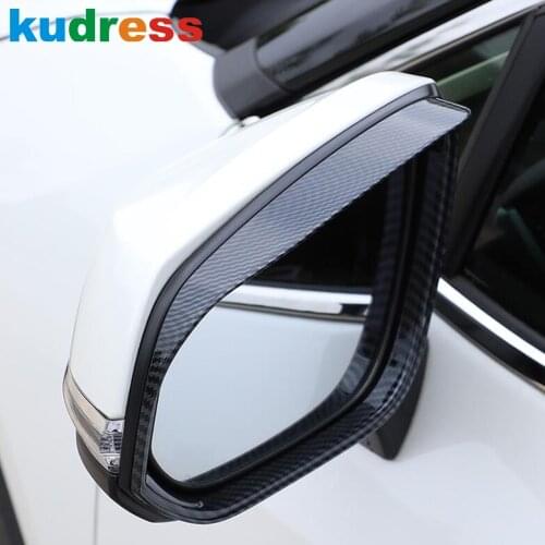 For Toyota RAV4 RAV 4 2019 2020 2021 Carbon Fiber Rearview Mirror Rain Shield Sun Visor Shade Cover Trim Sticker Car Accessories