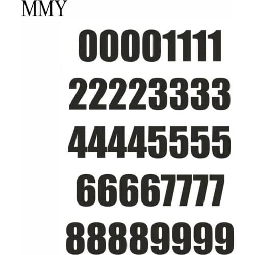 40*25mm 40PCs Number Sheet Sticker Vinyl Decal Car Bike Door Wheelie Bin Race