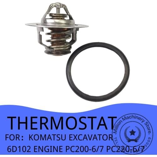 6732-61-1620 Thermostat for Komatsu PC200-6/7 PC220-6/7 Excavator Accessories 6D102 Engine