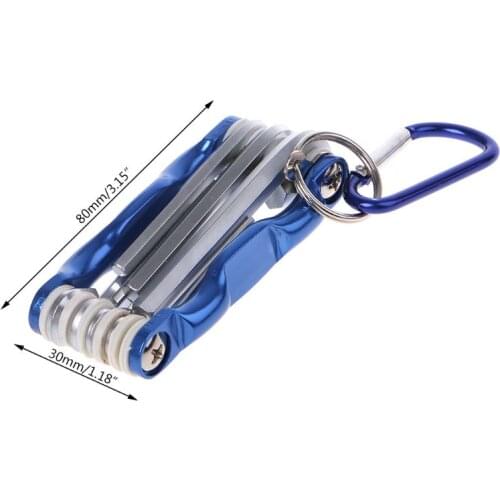 8pcs High Quality Portable Foldable Key Hex Wrench Set Metric System Inner Hexagon Spanner Allen Wrench Screw Repair Tools