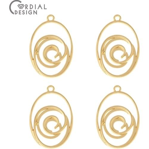 Cordial Design 100Pcs 24*36MM Jewelry Accessories/Oval Shape/Charms/DIY Making/Earrings Pendants/Jewelry Findings & Components