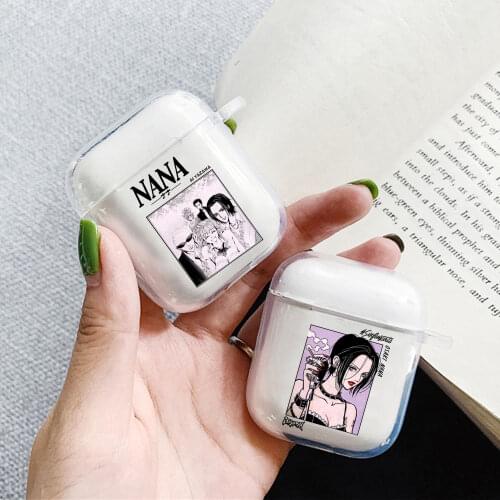 Earphone Case for Airpods 1 2 Cartoon Nana Osaki Japan Anime Pattern Wireless Bluetooth Earphone Cover Silicone Soft Clear Capa