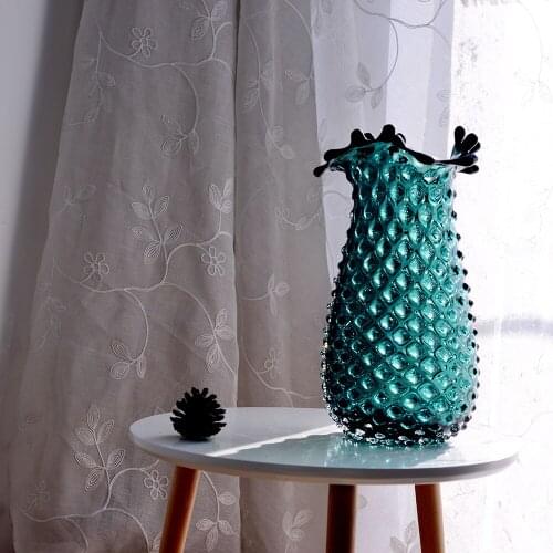 Colored Glass Vase for wedding decoration home decor pineapple Tabletop vases for flowers Styling of mermaid terrarium Clear