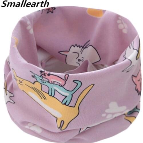 2020 Spring Autumn Winter Children Cotton Bufandas Baby Boys Girls Cartoon Scarves Lovely Kids Neck Collars Child O Ring Scarf