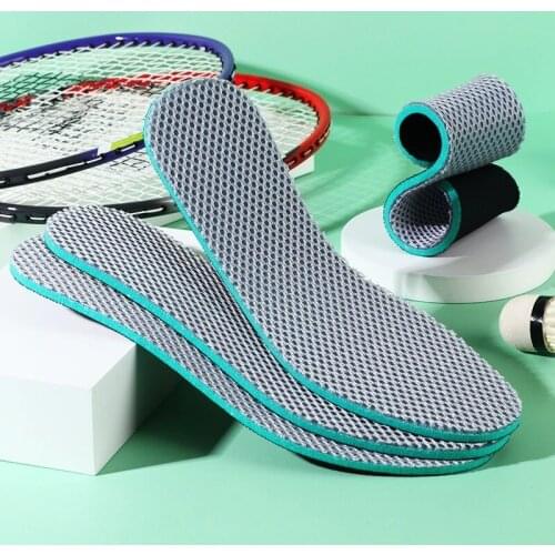 Breathable Shock Absorption Sweat Insole Mesh Deodorant Breathable Cushion Running Insole Men and Women Orthopedic Insole