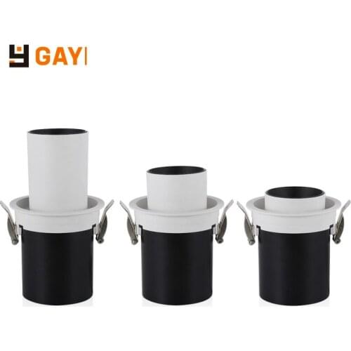 GAOYI LED Aluminum recessed COB dimmable Rotating Downlight ac85-265V 9W 12W 15W LED Ceiling Lamp Spot Lights Indoor Lighting