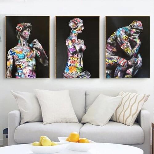 Graffiti Street Art Modern David Venus Sculpture Canvas Paintings Abstract Posters and Prints Wall Art Pictures for Living Room