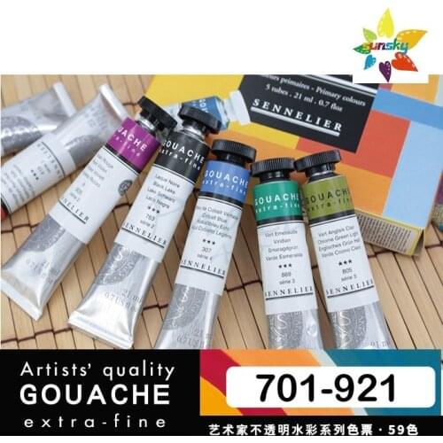Original SENNELIER Artists' quality GOUACHE extra-fine Opaque watercolor 21ml tubular single 701-921 Self selected Art supplies