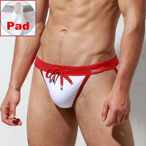 Push Up Pad Men Swim Briefs Sexy Gay Swimwear Bikini Swimming Trunks Man Swimsuit Tanga Bath Suit Shorts 2019 Desmiit zwembroek