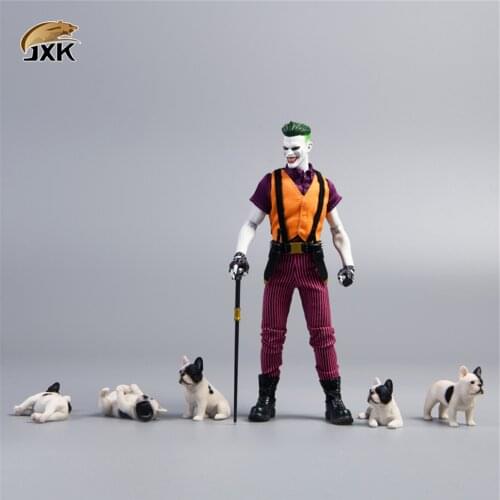 JXK 1/12 Mini French Bulldog Cute Pet Dog Figure Animal Model Collector Handmade Toy Decoration for Children Adults Kids Gift