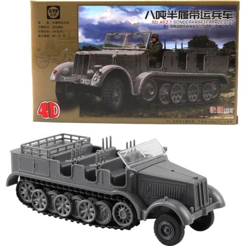 1:72 Military Model Plastic Assembled Tractor Half Tracked Military Vehicle