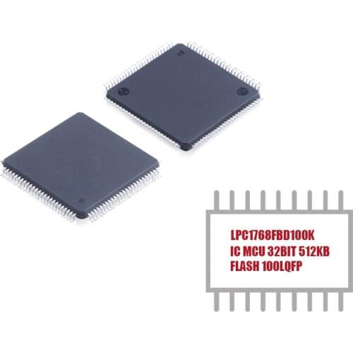 My Group Asia 1PCS LPC1768FBD100K IC MCU 32-Bit 100MHz 512KB (512K x 8) FLASH 100-LQFP ARM Cortex-M3 series Microcontroller