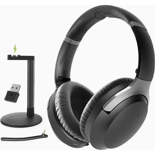 Avantree Aria 8090T Bluetooth 5.0 aptX HD Active Noise Cancelling Headphones with Mic for PC Computer Laptop PS4 PS5