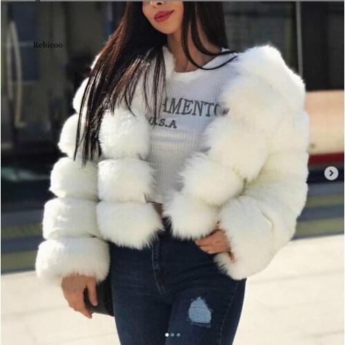 Mink Coats Women Winter Top Fashion Pink FAUX Fur Coat Elegant Thick Warm Outerwear Fake Fur Jacket Chaquetas Mujer