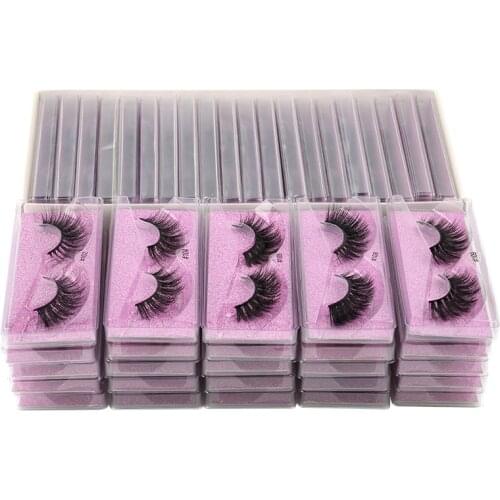 Eyelashes wholesale 4/10/30/50/200pcs 3d mink lashes natural false eyelashes fluffy mink eyelashes false lashes makeup In Bulk