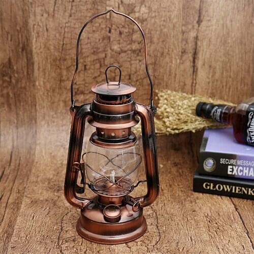 Retro Wrought Iron Classic Kerosene Lamp Outdoor Camping Night fishing Portable Lantern Bedside Table Lamp Ornaments