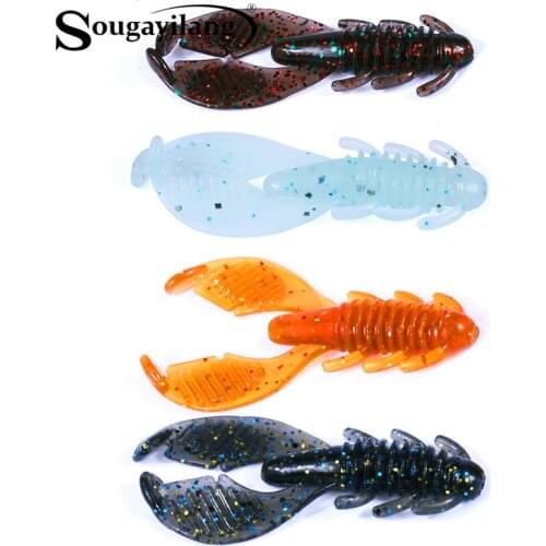 Sougayilang Fishing Bait 50mm 15pcs Soft Lure Trout Bass Silicone Swimbait Jigging Wobblers for Pike Artifical Rubber Bait Tool