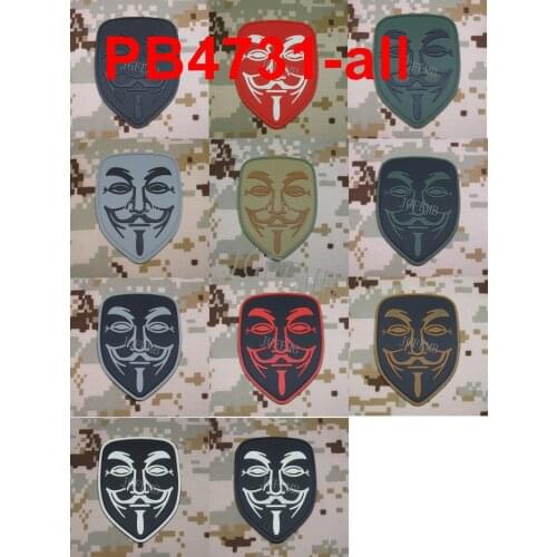V of Vendetta tactical military 3D PVC Patch