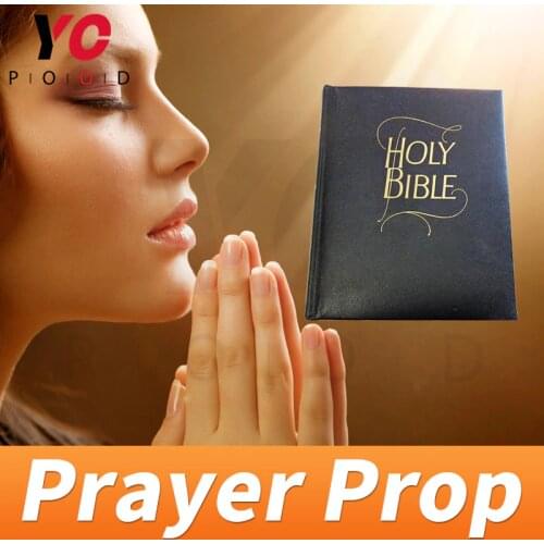 Pray prop escape room puzzle supplier use hand to touch the Bible book and metal object to touch metal sensor to unlock YOPOOD