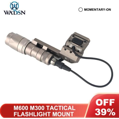 WADSN UNITY FUSION Modlite ModButton LightWing Adapter Mount For Surefire Tactical Flashlight M600 M300 Airsoft Picatinny rail