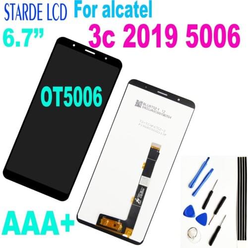 6.7inch For Alcatel 3c 2019 5006 LCD Display Touch Screen Digitizer Panel Assembly Replacement for Alcatel 3c 2019 Phone Parts