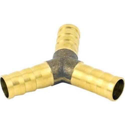 1 Pc 0.39" 3 Ways Y-Piece Brass Air Gas Hose Barb Connector Tube Joiner Coupler