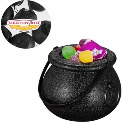 10pcs/set Witch Cauldron Cookies jar Candy Kettles Hanging Props Halloween Decor